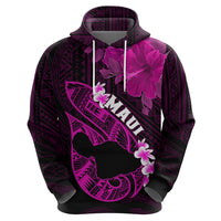Hawaii Maui Hoodie Polynesian Fish Hook Hibiscus Pink Version LT05 - Polynesian Pride