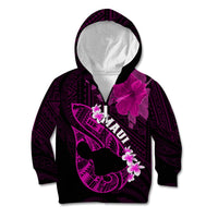 Hawaii Maui Kid Hoodie Polynesian Fish Hook Hibiscus Pink Version LT05 - Polynesian Pride