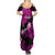 Hawaii Maui Summer Maxi Dress Polynesian Fish Hook Hibiscus Pink Version LT05 - Polynesian Pride