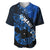 Hawaii Maui Baseball Jersey Polynesian Fish Hook Hibiscus Blue Version LT05 Blue - Polynesian Pride