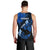 Hawaii Maui Men Tank Top Polynesian Fish Hook Hibiscus Blue Version LT05 - Polynesian Pride