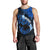 Hawaii Maui Men Tank Top Polynesian Fish Hook Hibiscus Blue Version LT05 - Polynesian Pride