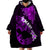 Hawaii Maui Wearable Blanket Hoodie Polynesian Fish Hook Hibiscus Purple Version LT05 - Polynesian Pride