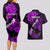 Personalized Hawaii Maui Couples Matching Long Sleeve Bodycon Dress and Hawaiian Shirt Polynesian Fish Hook Hibiscus Purple Version LT05 - Polynesian Pride