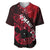 Hawaii Maui Baseball Jersey Polynesian Fish Hook Hibiscus Red Version LT05 Red - Polynesian Pride