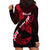 Hawaii Maui Hoodie Dress Polynesian Fish Hook Hibiscus Red Version LT05 - Polynesian Pride