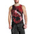 Hawaii Maui Men Tank Top Polynesian Fish Hook Hibiscus Red Version LT05 - Polynesian Pride