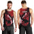 Hawaii Maui Men Tank Top Polynesian Fish Hook Hibiscus Red Version LT05 - Polynesian Pride