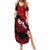 Hawaii Maui Summer Maxi Dress Polynesian Fish Hook Hibiscus Red Version LT05 Women Red - Polynesian Pride