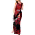 Hawaii Maui Tank Maxi Dress Polynesian Fish Hook Hibiscus Red Version LT05 - Polynesian Pride