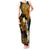 Hawaii Maui Tank Maxi Dress Polynesian Fish Hook Hibiscus Gold Version LT05 Women Gold - Polynesian Pride