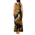 Hawaii Maui Tank Maxi Dress Polynesian Fish Hook Hibiscus Gold Version LT05 - Polynesian Pride