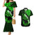 Hawaii Maui Couples Matching Mermaid Dress and Hawaiian Shirt Polynesian Fish Hook Hibiscus Green Version LT05 Green - Polynesian Pride