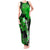 Hawaii Maui Tank Maxi Dress Polynesian Fish Hook Hibiscus Green Version LT05 Women Green - Polynesian Pride