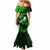 Personalized Hawaii Maui Mermaid Dress Polynesian Fish Hook Hibiscus Green Version LT05 - Polynesian Pride