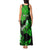 Personalized Hawaii Maui Tank Maxi Dress Polynesian Fish Hook Hibiscus Green Version LT05 - Polynesian Pride