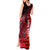 Personalized Hawaii Tank Maxi Dress Hammerhead Shark Kakau Polynesian Tribal Red LT05 - Polynesian Pride