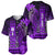 Personalized Hawaii Baseball Jersey Hammerhead Shark Kakau Polynesian Tribal Purple LT05 - Polynesian Pride