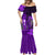 Personalized Hawaii Mermaid Dress Hammerhead Shark Kakau Polynesian Tribal Purple LT05 - Polynesian Pride