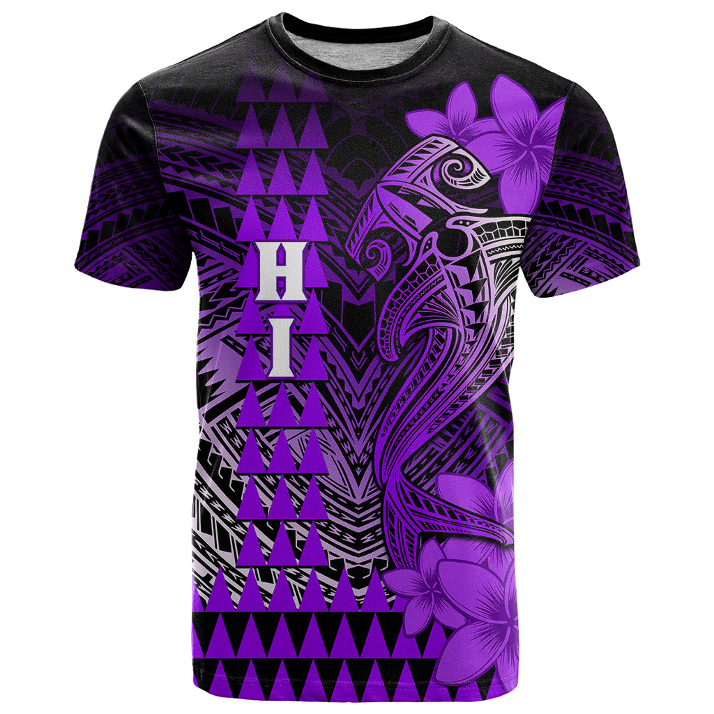 Personalized Hawaii T Shirt Hammerhead Shark Kakau Polynesian Tribal Purple LT05 Purple - Polynesian Pride