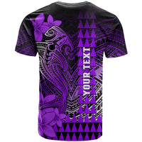 Personalized Hawaii T Shirt Hammerhead Shark Kakau Polynesian Tribal Purple LT05 - Polynesian Pride