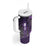 Personalized Hawaii Tumbler With Handle Hammerhead Shark Kakau Polynesian Tribal Purple