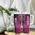 Personalized Hawaii Tumbler With Handle Hammerhead Shark Kakau Polynesian Tribal Pink