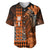 Personalized Hawaii Baseball Jersey Hammerhead Shark Kakau Polynesian Tribal Orange LT05 Orange - Polynesian Pride