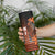 Personalized Hawaii Skinny Tumbler Hammerhead Shark Kakau Polynesian Tribal Orange