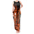 Personalized Hawaii Tank Maxi Dress Hammerhead Shark Kakau Polynesian Tribal Orange LT05 Women Orange - Polynesian Pride