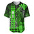 Personalized Hawaii Baseball Jersey Hammerhead Shark Kakau Polynesian Tribal Green LT05 Green - Polynesian Pride