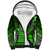 Personalized Hawaii Sherpa Hoodie Hammerhead Shark Kakau Polynesian Tribal Green LT05 Unisex Green - Polynesian Pride