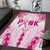 Breast Cancer Pink Out Area Rug Polynesian Art Tattoo White Version