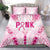 Breast Cancer Pink Out Bedding Set Polynesian Art Tattoo White Version