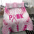 Breast Cancer Pink Out Bedding Set Polynesian Art Tattoo White Version