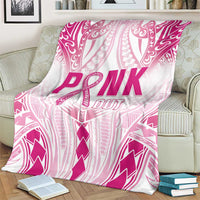 Breast Cancer Pink Out Blanket Polynesian Art Tattoo White Version LT05 - Polynesian Pride