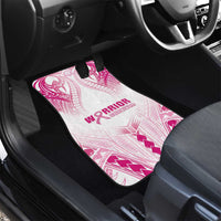 Breast Cancer Pink Out Car Mats Polynesian Art Tattoo White Version LT05 - Polynesian Pride