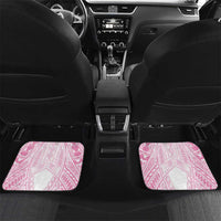 Breast Cancer Pink Out Car Mats Polynesian Art Tattoo White Version LT05 Set 2pcs - Back White - Polynesian Pride