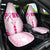 Breast Cancer Pink Out Car Seat Cover Polynesian Art Tattoo White Version