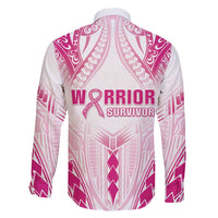 Breast Cancer Pink Out Family Matching Summer Maxi Dress and Hawaiian Shirt Polynesian Art Tattoo White Version LT05 - Polynesian Pride