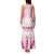 Breast Cancer Pink Out Family Matching Tank Maxi Dress and Hawaiian Shirt Polynesian Art Tattoo White Version