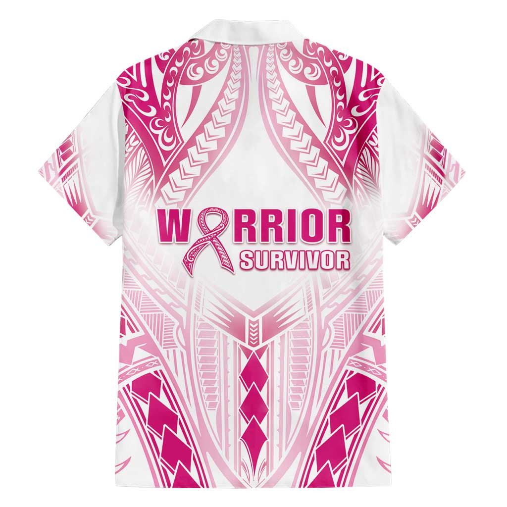 Breast Cancer Pink Out Hawaiian Shirt Polynesian Art Tattoo White Version LT05 - Polynesian Pride