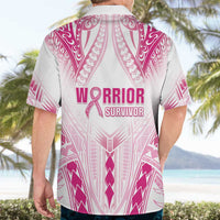 Breast Cancer Pink Out Hawaiian Shirt Polynesian Art Tattoo White Version LT05 - Polynesian Pride