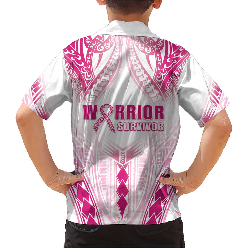 Breast Cancer Pink Out Hawaiian Shirt Polynesian Art Tattoo White Version LT05 - Polynesian Pride