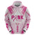 Breast Cancer Pink Out Hoodie Polynesian Art Tattoo White Version