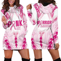 Breast Cancer Pink Out Hoodie Dress Polynesian Art Tattoo White Version LT05 - Polynesian Pride