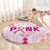 Breast Cancer Pink Out Round Carpet Polynesian Art Tattoo White Version