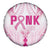 Breast Cancer Pink Out Spare Tire Cover Polynesian Art Tattoo White Version