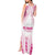 Breast Cancer Pink Out Tank Maxi Dress Polynesian Art Tattoo White Version