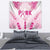 Breast Cancer Pink Out Tapestry Polynesian Art Tattoo White Version